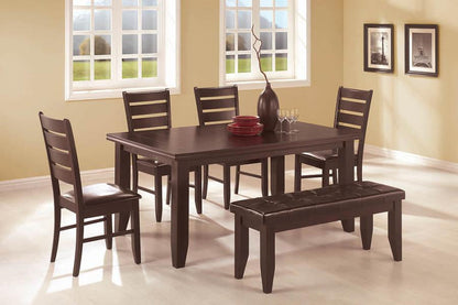 Dalila Cappuccino Rectangular Dining Table - Sleek and Stylish Table for Modern Dining Rooms and Casual Meals