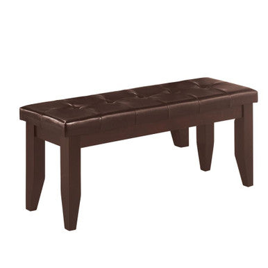 Dalila Tufted Upholstered Dining Bench in Cappuccino and Black - Stylish and Comfortable Bench for Dining Rooms or Entryways