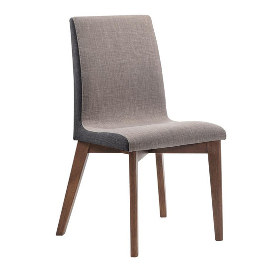 Redbridge Upholstered Side Chairs Grey And Natural Walnut (Set Of 2)