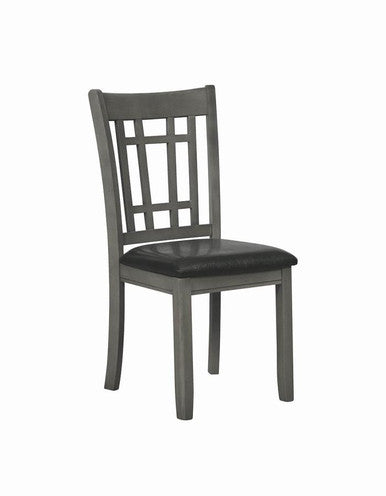 Lavon Upholstered Dining Chairs Black And Medium Grey (Set Of 2)