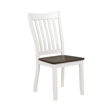 Kingman Slat Back Dining Chairs Espresso And White (Set Of 2)