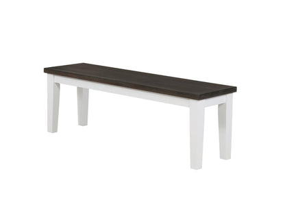 Kingman Rectangular Bench Espresso and White – Stylish and Functional with a Classic Two-Tone Finish for Any Space