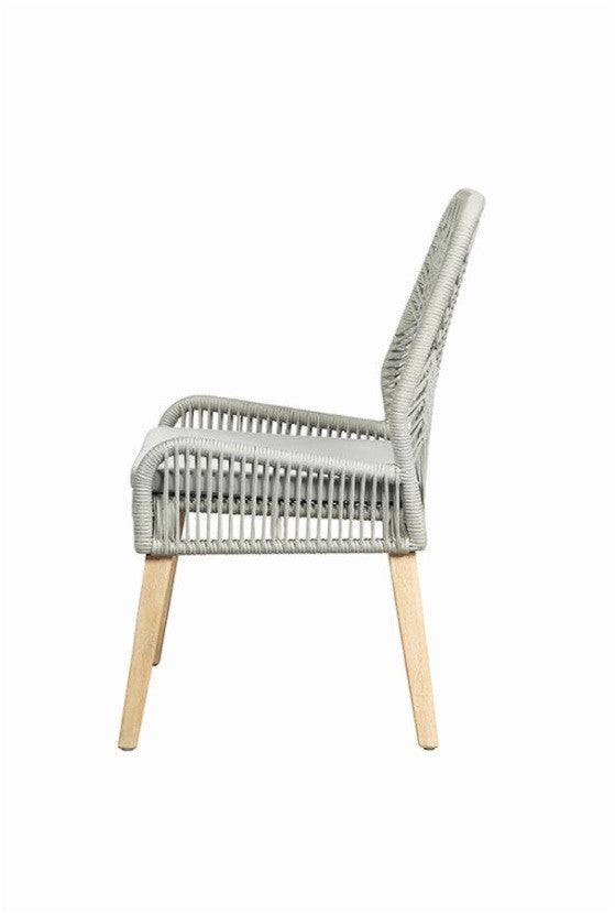 Mesh Woven Back Side Chair Grey (Set Of 2)