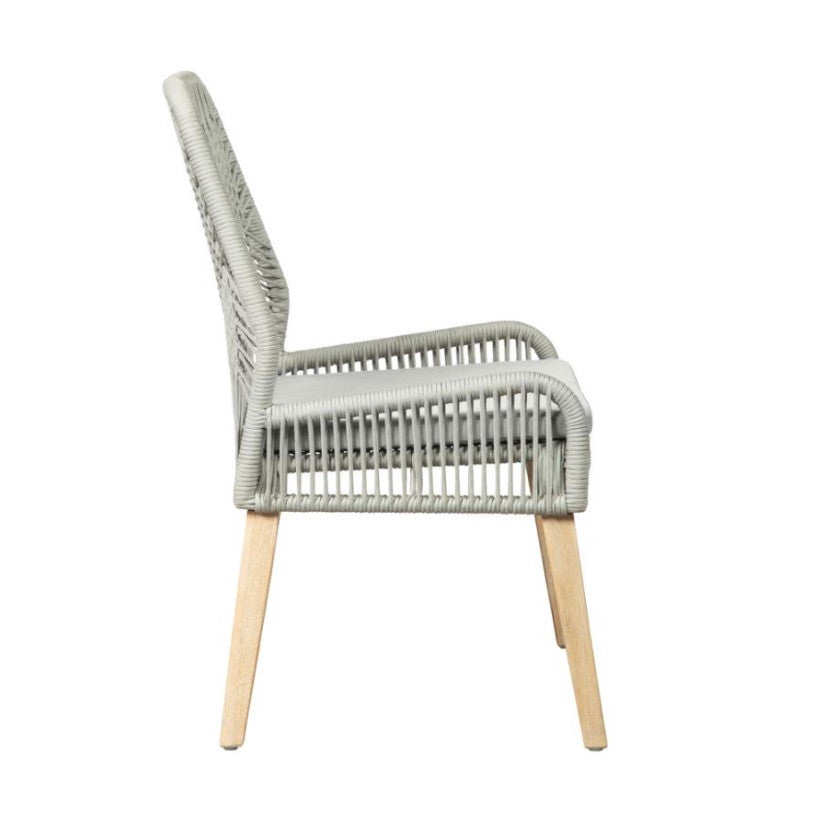 Mesh Woven Back Side Chair Grey (Set Of 2)
