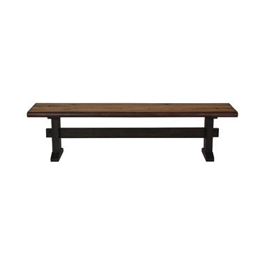 Bexley Live Edge Trestle Dining Bench Natural Honey and Espresso – Rustic Elegance with a Modern Twist for Your Dining Space
