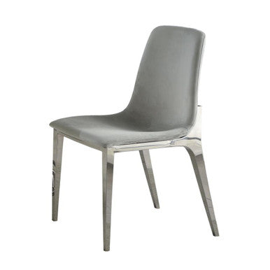 Irene Upholstered Side Chairs Light Grey And Chrome (Set Of 4)