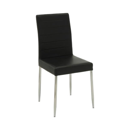 Vance Upholstered Dining Chairs (Set of 4) – Black Finish for Sleek Design and Comfortable Dining Seating