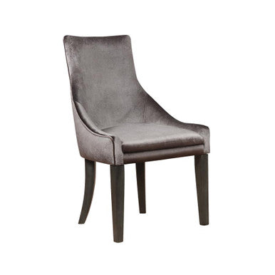 Phelps Upholstered Demi Wing Chairs Grey (Set Of 2)