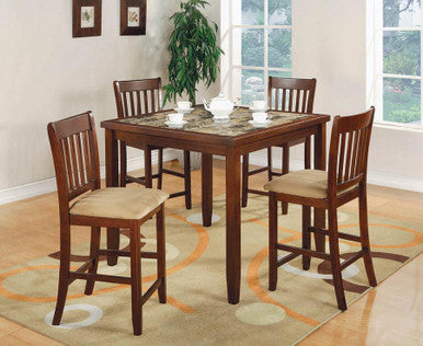 Five-Piece Casual Cherry Counter-Height Dining Set