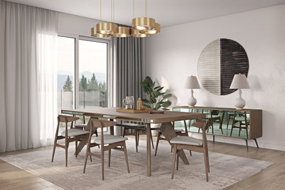 Modrest Kennedy Modern Walnut Dining Table