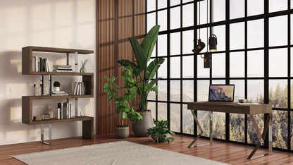 Modrest Ferris Modern Walnut Office Desk