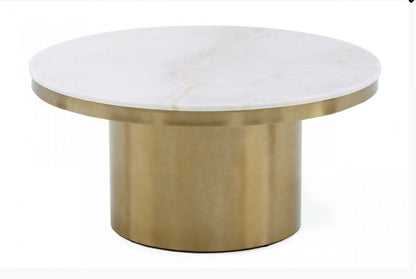 Modrest Rocky Glam White & Gold Coffee Table