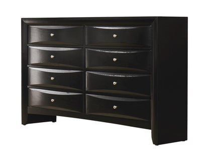 Briana Rectangular 8-Drawer Dresser – Sleek Black Finish for Modern Bedroom Style and Ample Storage