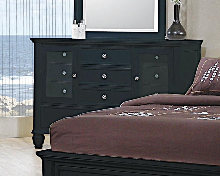 Sandy Beach Black 11-Drawer Dresser