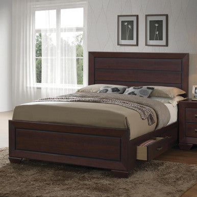 Kauffman Storage Bed Dark Cocoa – Stylish and Functional with Ample Storage and a Rich Dark Cocoa Finish