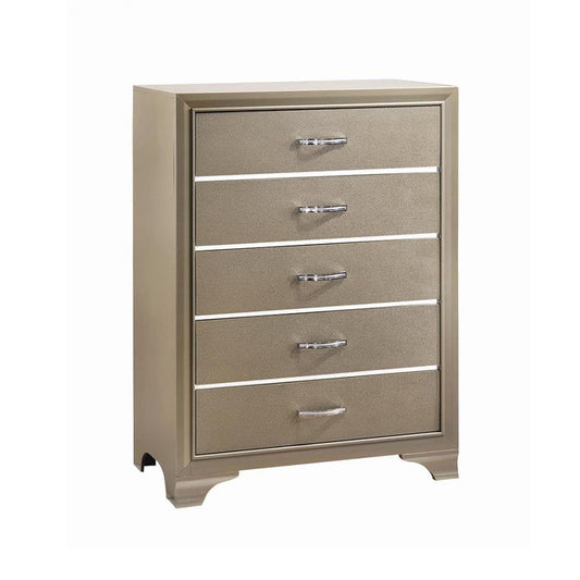 Beaumont 5-Drawer Rectangular Chest Champagne