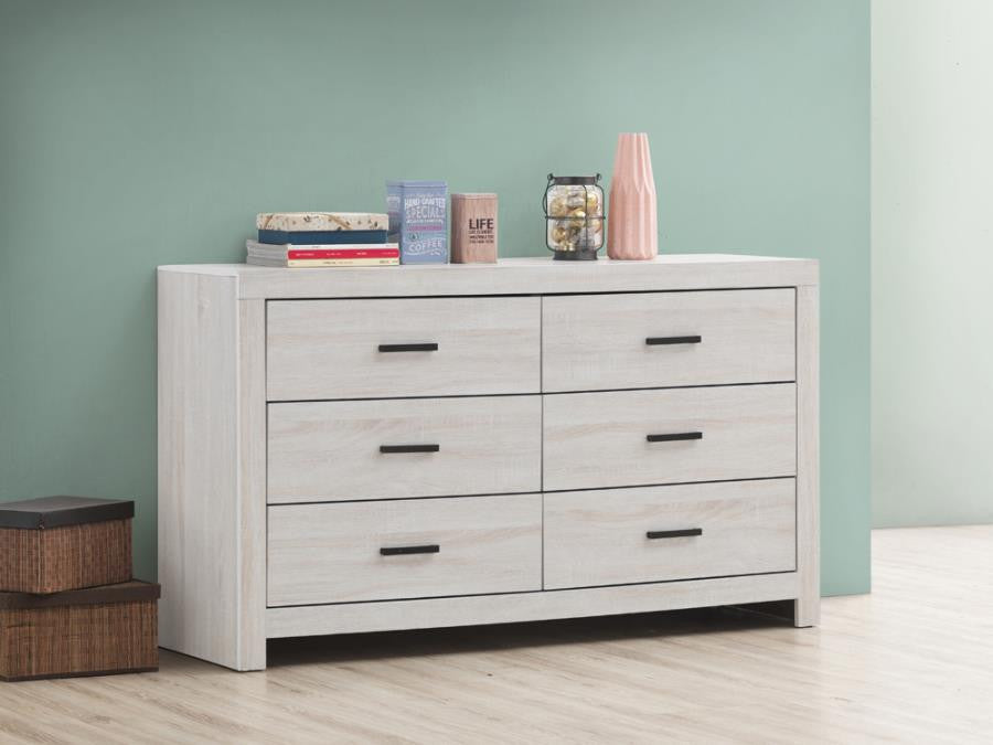 Marion 6-Drawer Dresser Coastal White