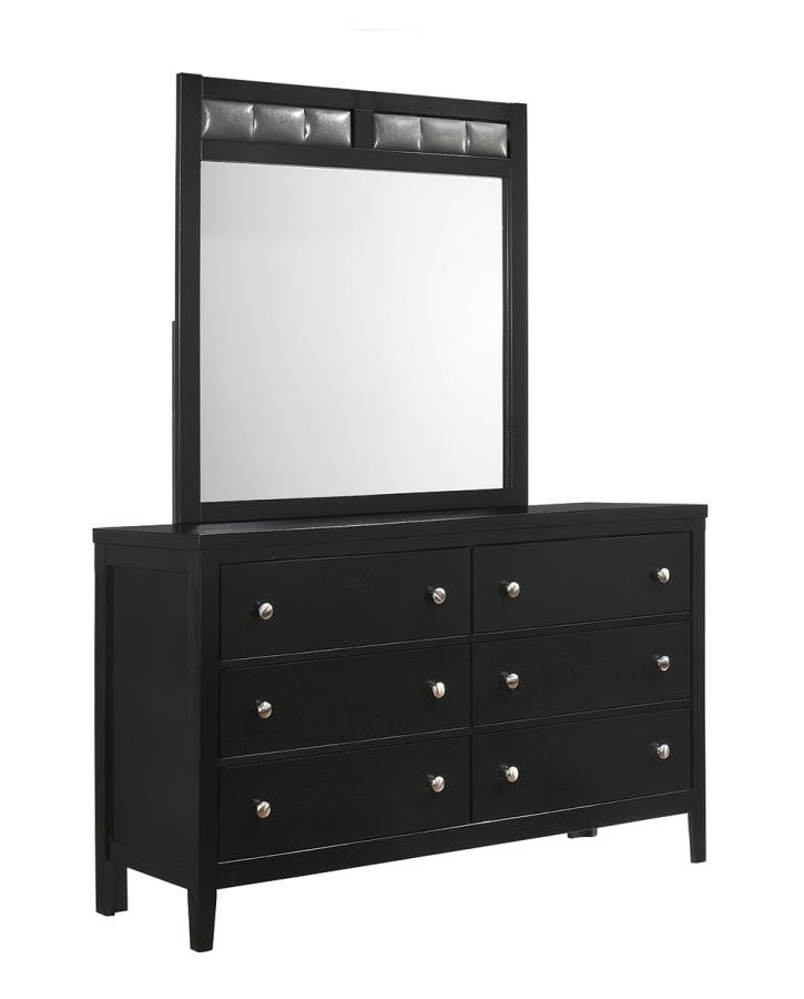 Carlton 6-Drawer Rectangular Dresser Black