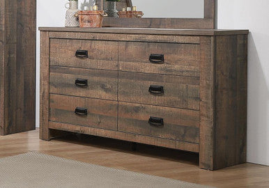 Frederick 6-Drawer Dresser Weathered Oak