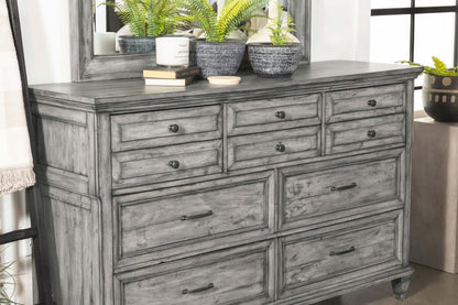 Avenue 8-Drawer Rectangular Dresser – Grey Finish for Modern Elegance and Spacious Bedroom Storage