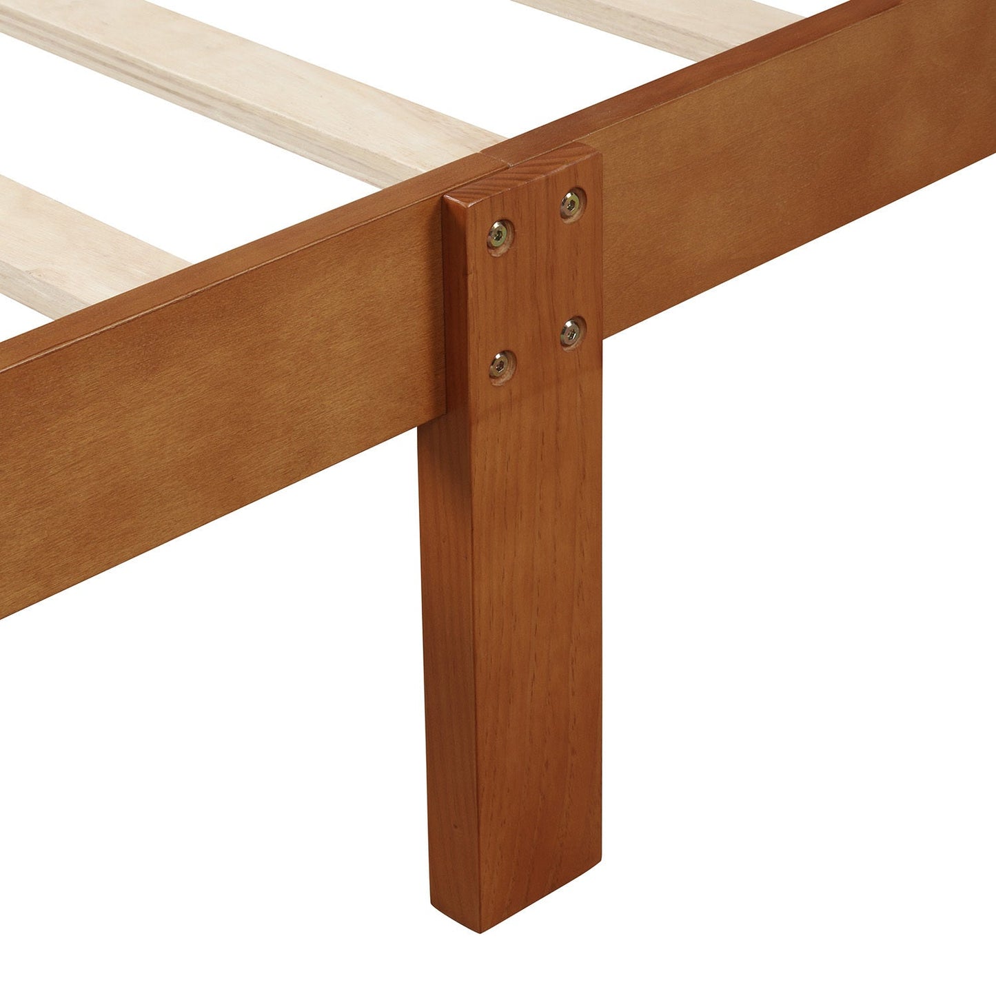 Pescara Wood Platform Bed Twin Bed Frame Mattress Foundation Sleigh Bed