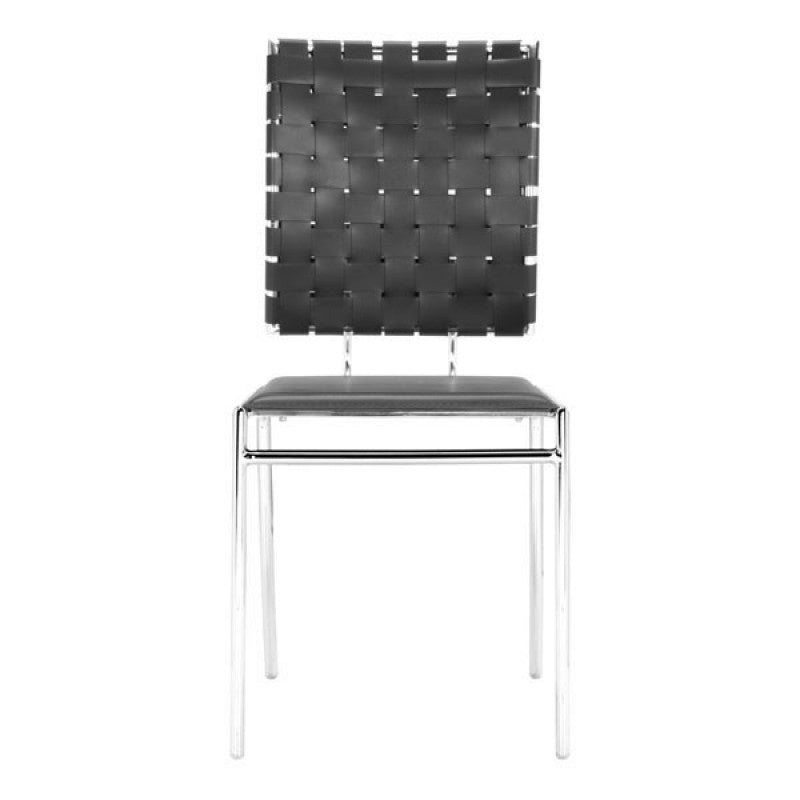Criss Cross Dining Chair Black - Set of 4