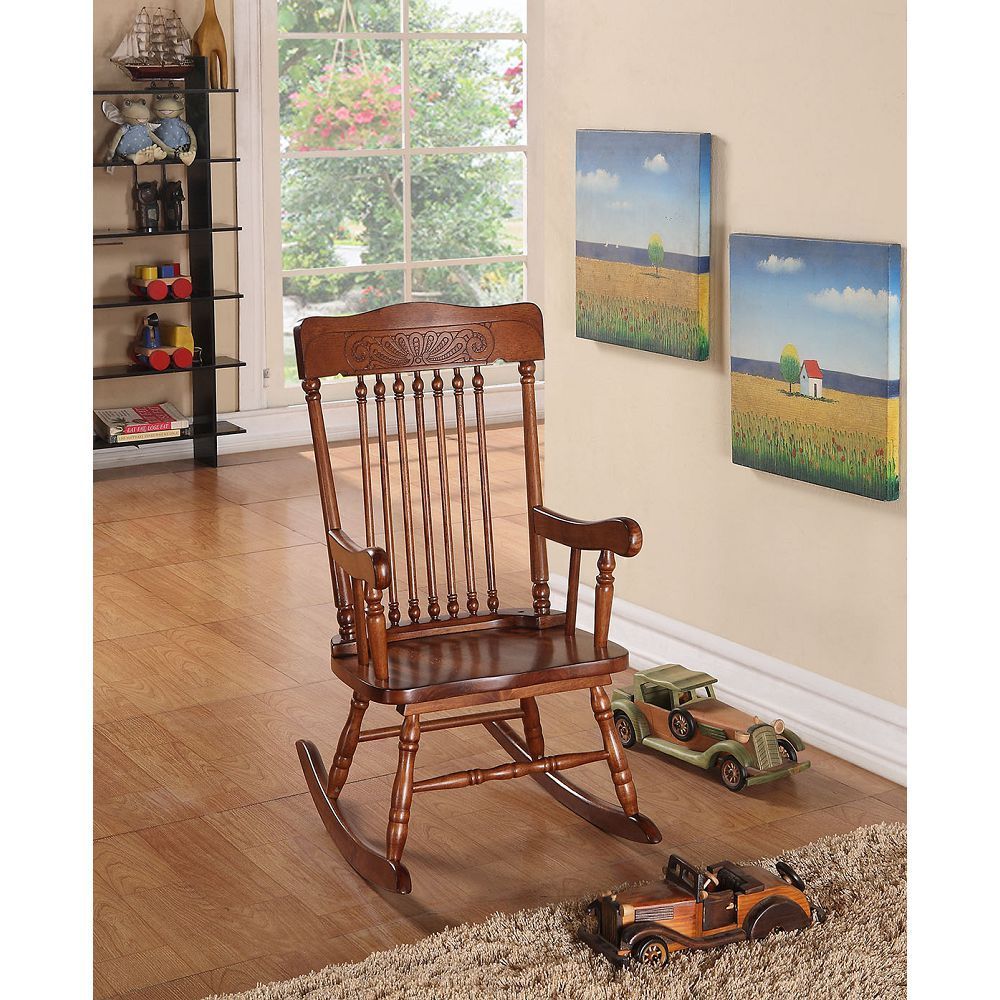 ACME Kloris Youth Rocking Chair in Tobacco
