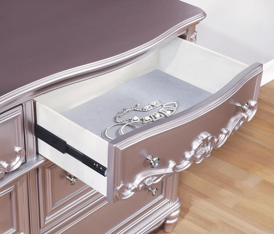 Caroline Metallic Lilac Dresser