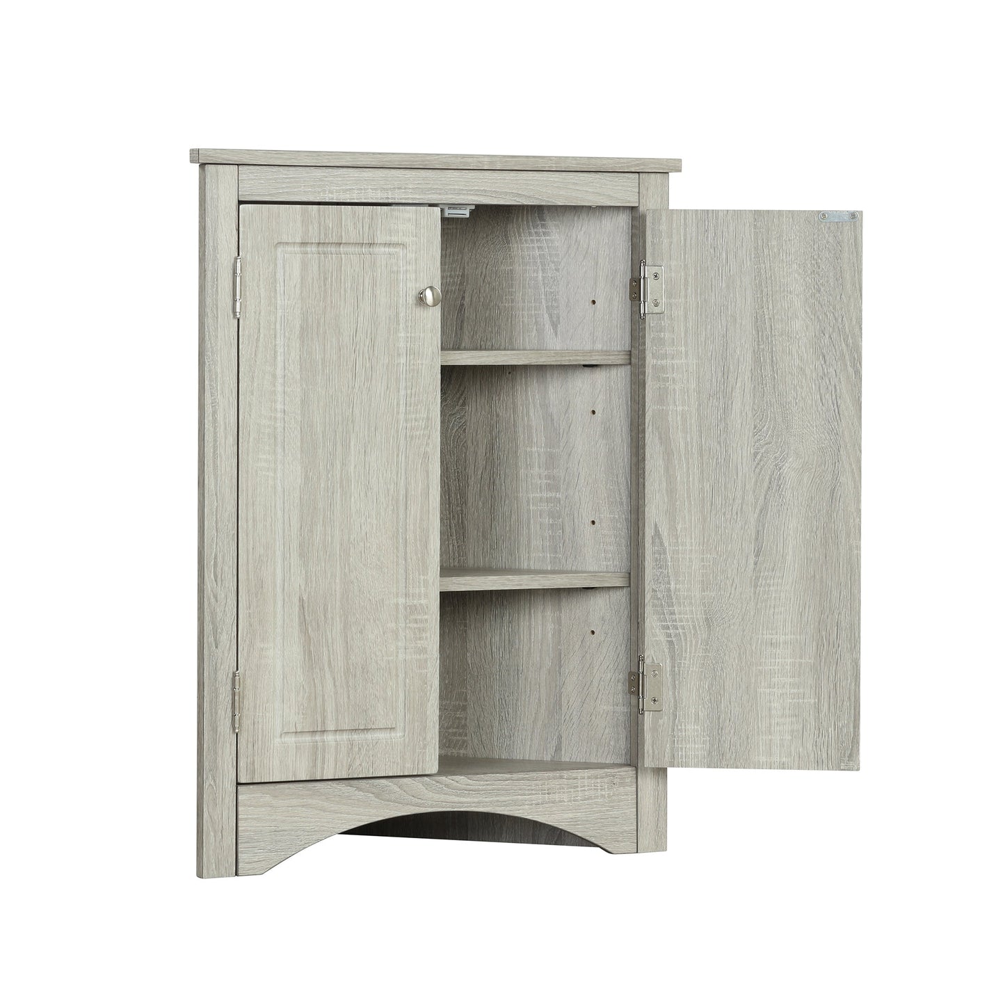 Syrause Oak Triangle Bathroom Storage Cabinet Freestanding Floor Cabinet