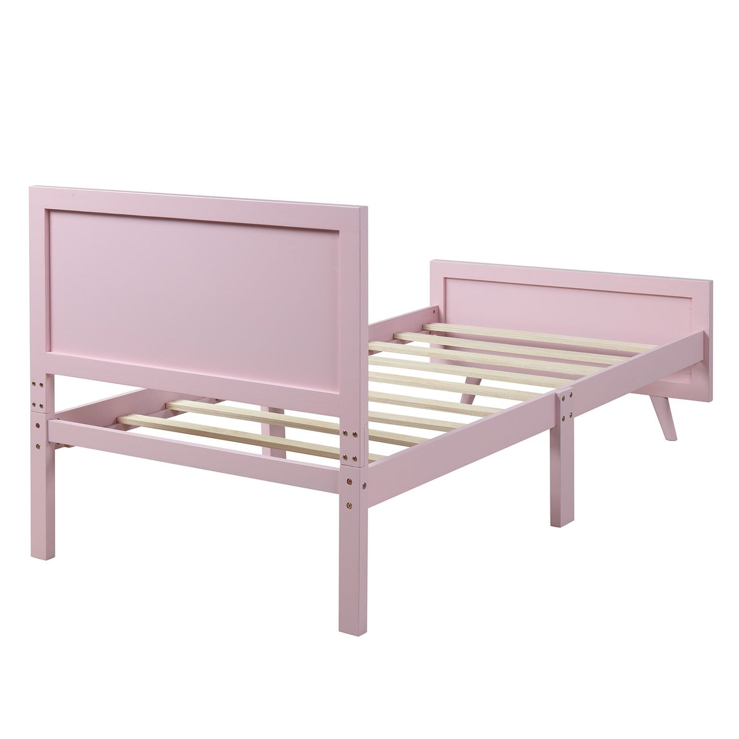 Nadia Wood Platform Twin Bed Frame (Pink)