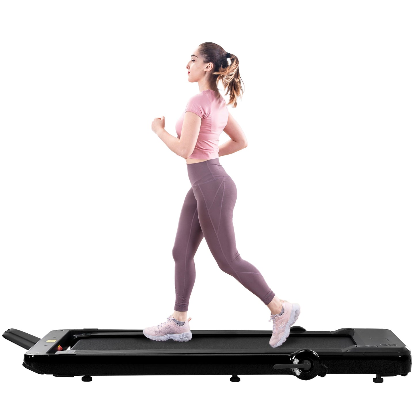 Cruce Electric Folding Treadmill, Installation Free with Bluetooth APP and Speaker, Remote Control with Display for Home, Gym & Office