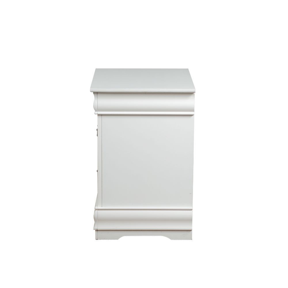 ACME Louis Philippe Nightstand in White