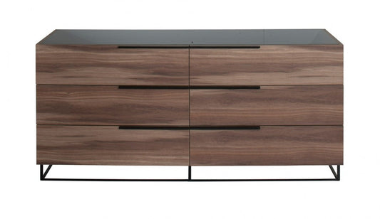 Nova Domus Matteo Modern Italian Walnut Dresser