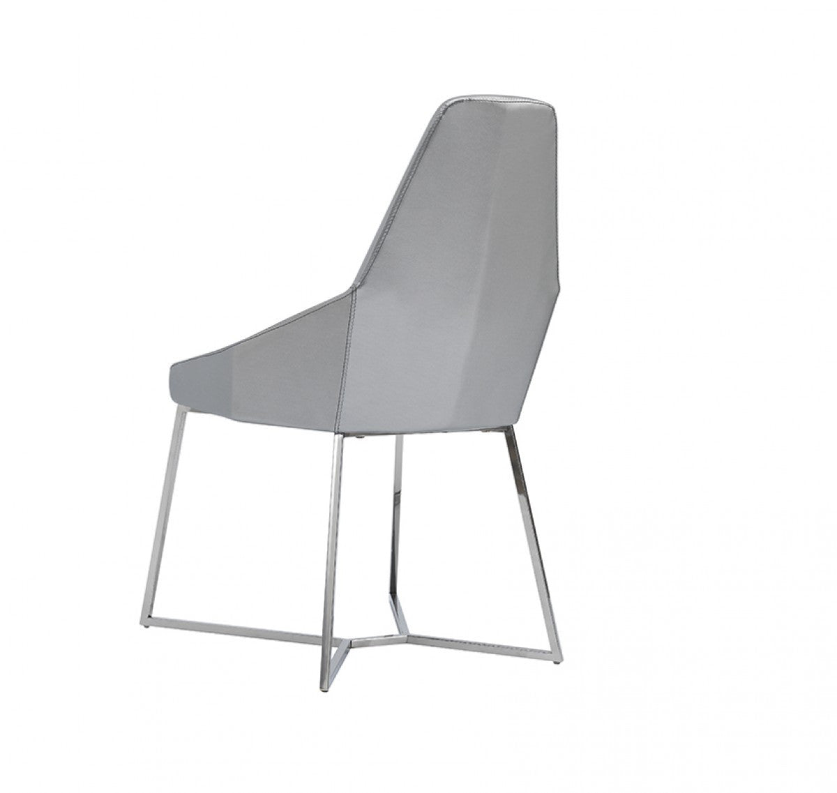 Modrest Sarah Modern Pearl Grey Leatherette Dining Chair (Set of 2)