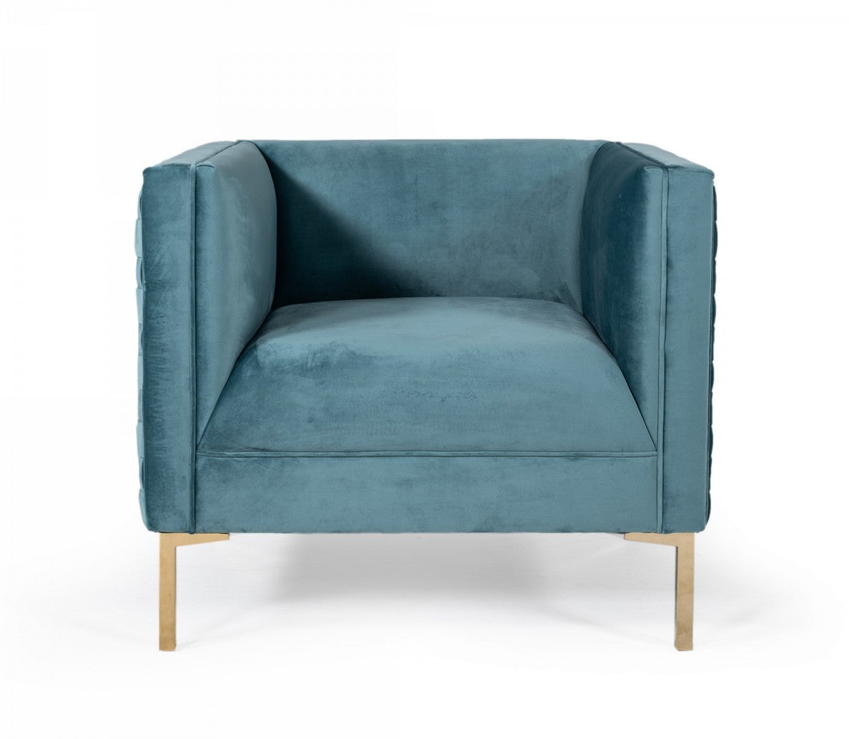 Divani Casa Atwood Modern Teal Arm Chair