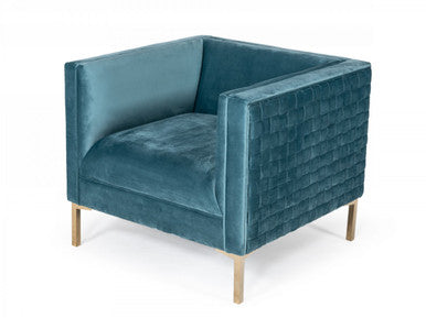 Divani Casa Atwood Modern Teal Arm Chair