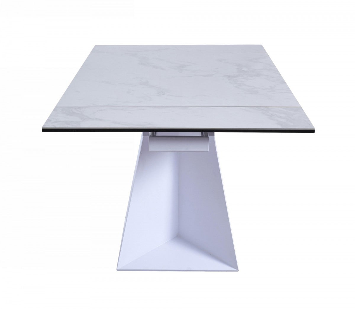 Modrest Baldwin - Modern White Ceramic Extendable Dining Table