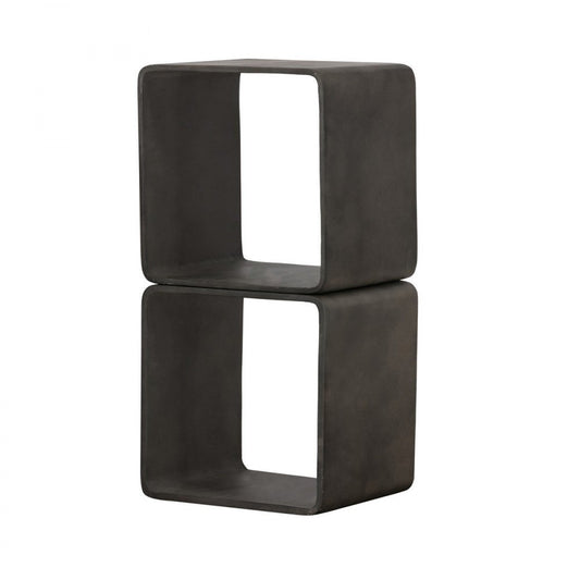 Modrest Pickens - Modern Dark Grey Concrete Cube Shelf