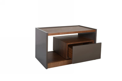 Modrest Tara - Modern Walnut Nightstand