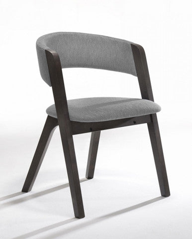 Modrest Grover Modern Grey & Dark Wenge Dining Chair (Set of 2)