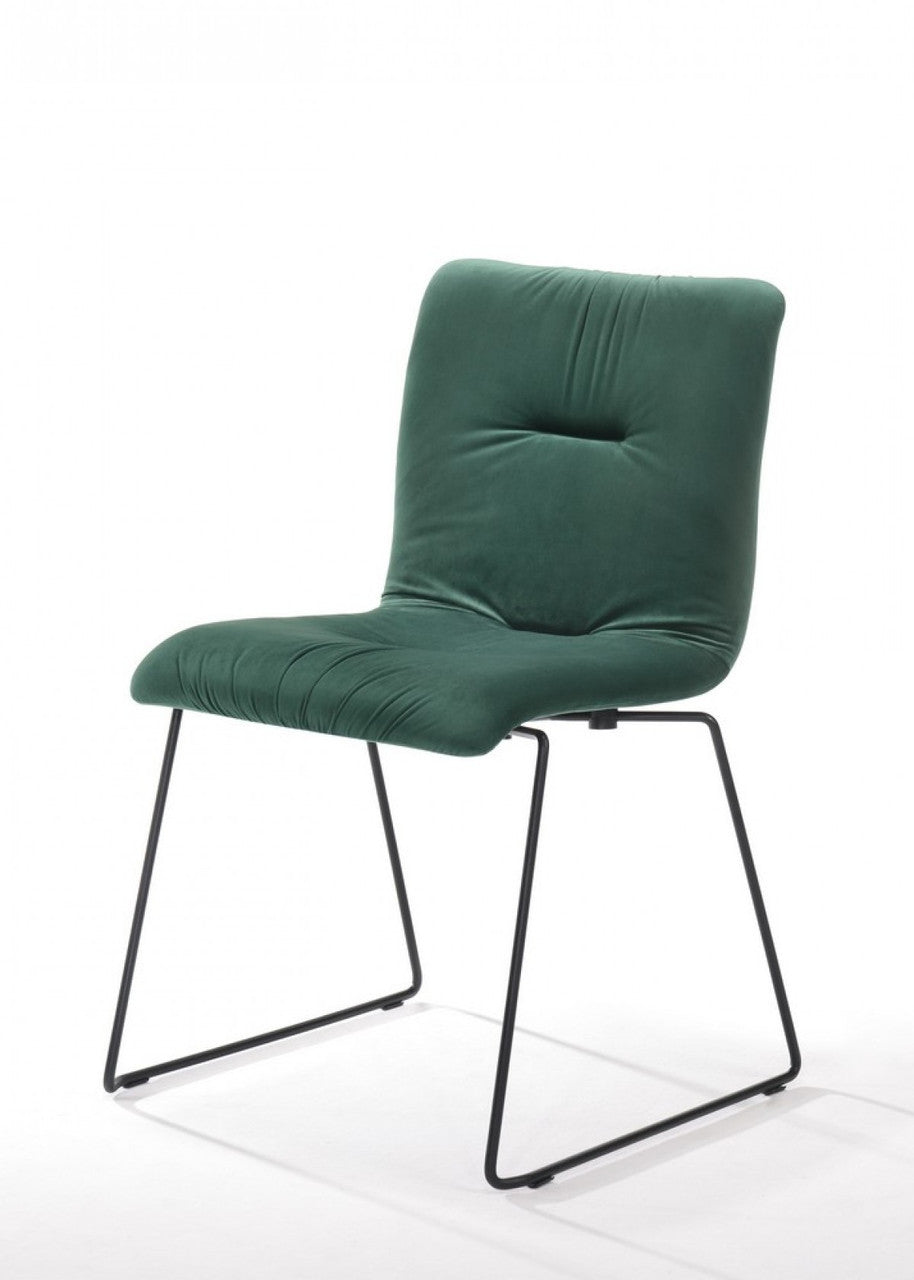 Modrest Yannis Modern Green Fabric Dining Chair (Set of 2)