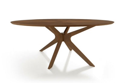 Modrest Prospect Modern Oval Walnut Dining Table