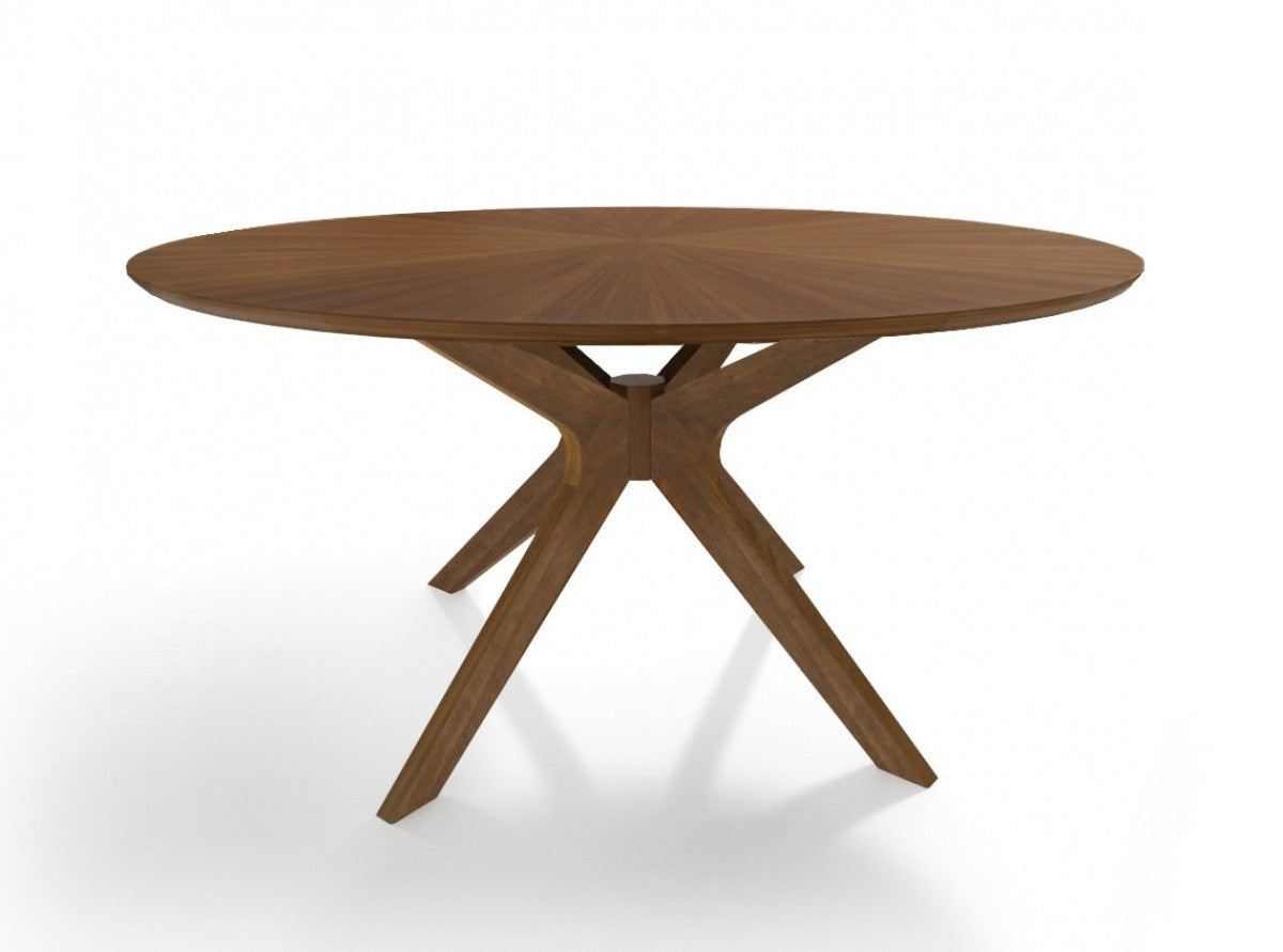 Modrest Prospect Modern Large 59" Round Walnut Dining Table