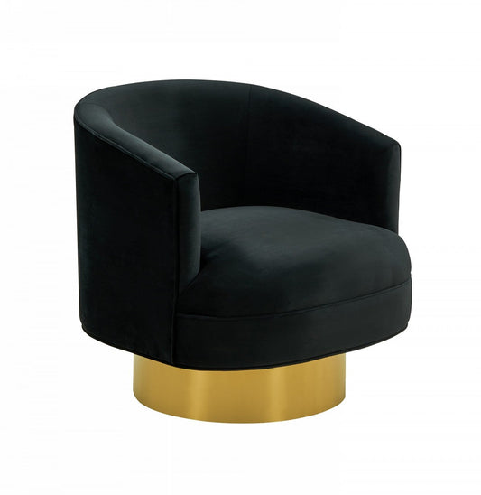 Divani Casa Basalt Modern Black Fabric Accent Chair