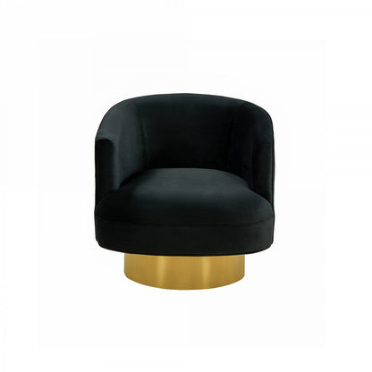 Divani Casa Basalt Modern Black Fabric Accent Chair