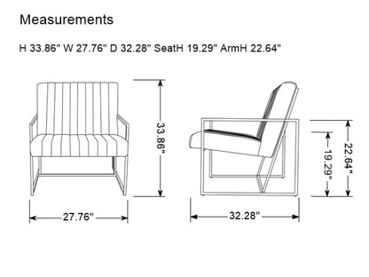 Divani Casa Baylor Modern Off-White Eco-Leather Accent Chair