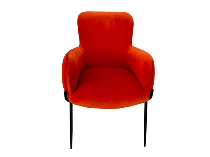 Modrest Frisco Mid-Century Orange Velvet dining Chair