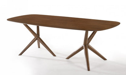 Modrest Utah Modern Walnut Rectangular Dining Table