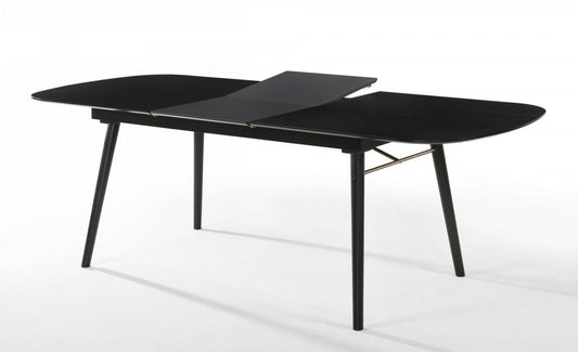 Modrest Addax Modern Black Extendable Dining Table