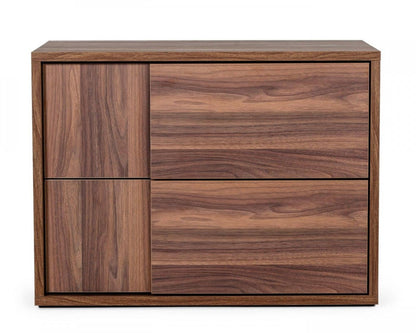Nova Domus Asus Italian Modern Walnut Nightstand